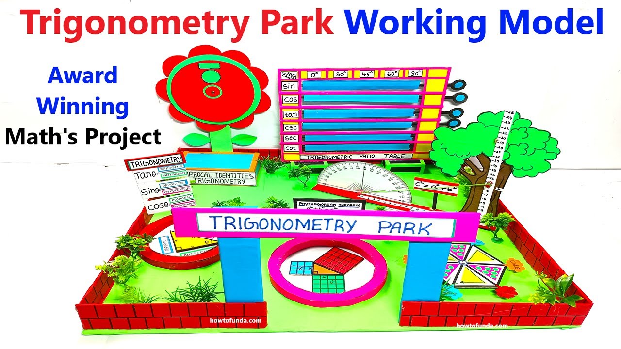Engaging Trigonometry Park Working Model for Math Exhibition 🏞️ | DIY Project