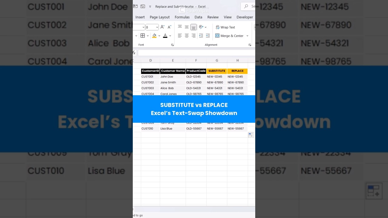 SUBSTITUTE vs REPLACE in Excel: Which to Use? 🔄