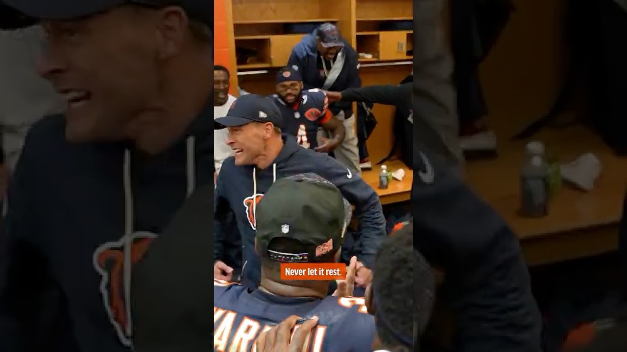 Quiet, Our Show Is On! 🍿 #LockerRoom #Bears