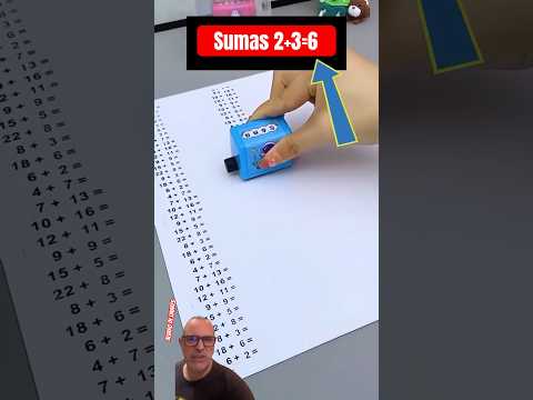 Cómo aprender a sumar. Una máquina para imprimir sumas. En menos de 1 min 1h sin niños#sumas