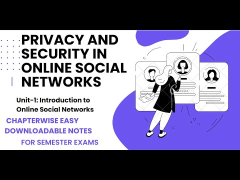 Privacy and Security in Online Social Networks Unit-1 Notes and Explanation in Easy Manner.