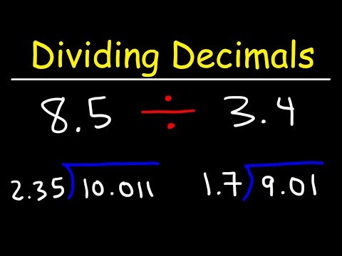 Introduction to Dividing Decimals