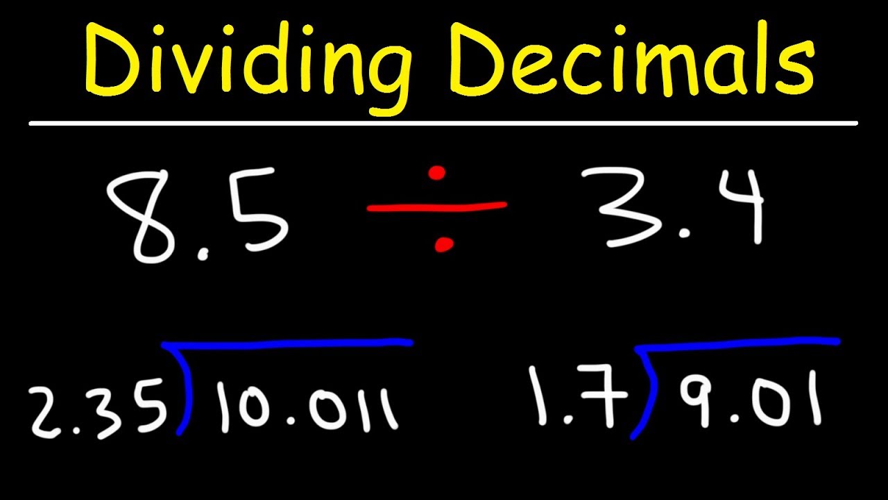 Introduction to Dividing Decimals