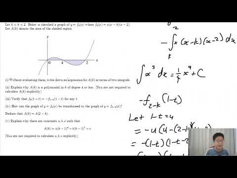 Worked Solution for MAT Question 3 2013 (Integral Calculus Question)
