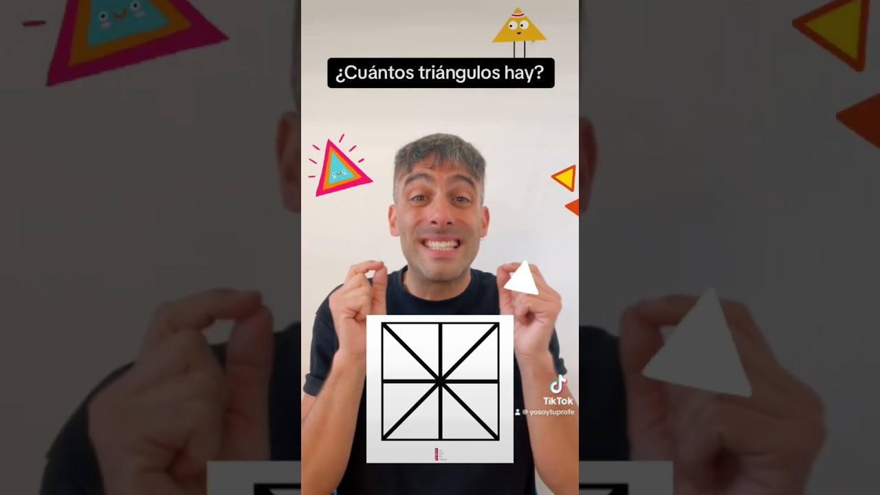 ¿Puedes contar cuántos triángulos hay en este cuadrado? 🧐