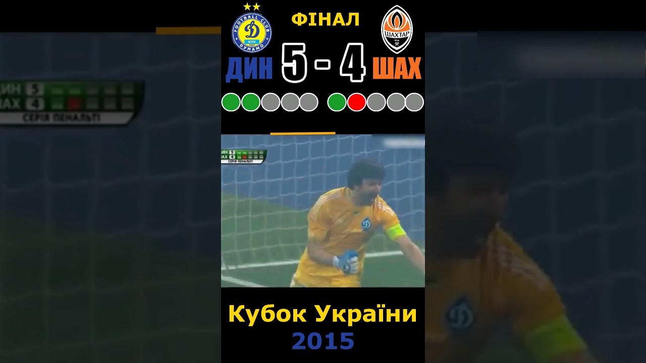 Епічна серія пенальті: Динамо перемогло Шахтар у фіналі Кубка України 2015 ⚽