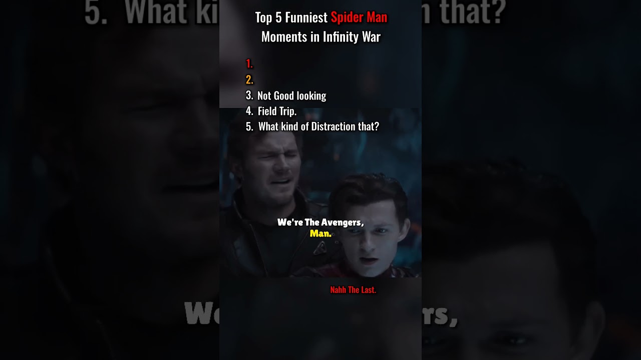 Top 5 Funniest Spider-Man Moments in Infinity War 😂
