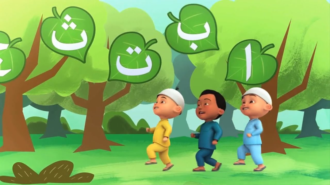 Upin & Ipin Belajar Huruf Hijaiyah: Alif Ba Ta Tsa | Lagu Edukasi Anak