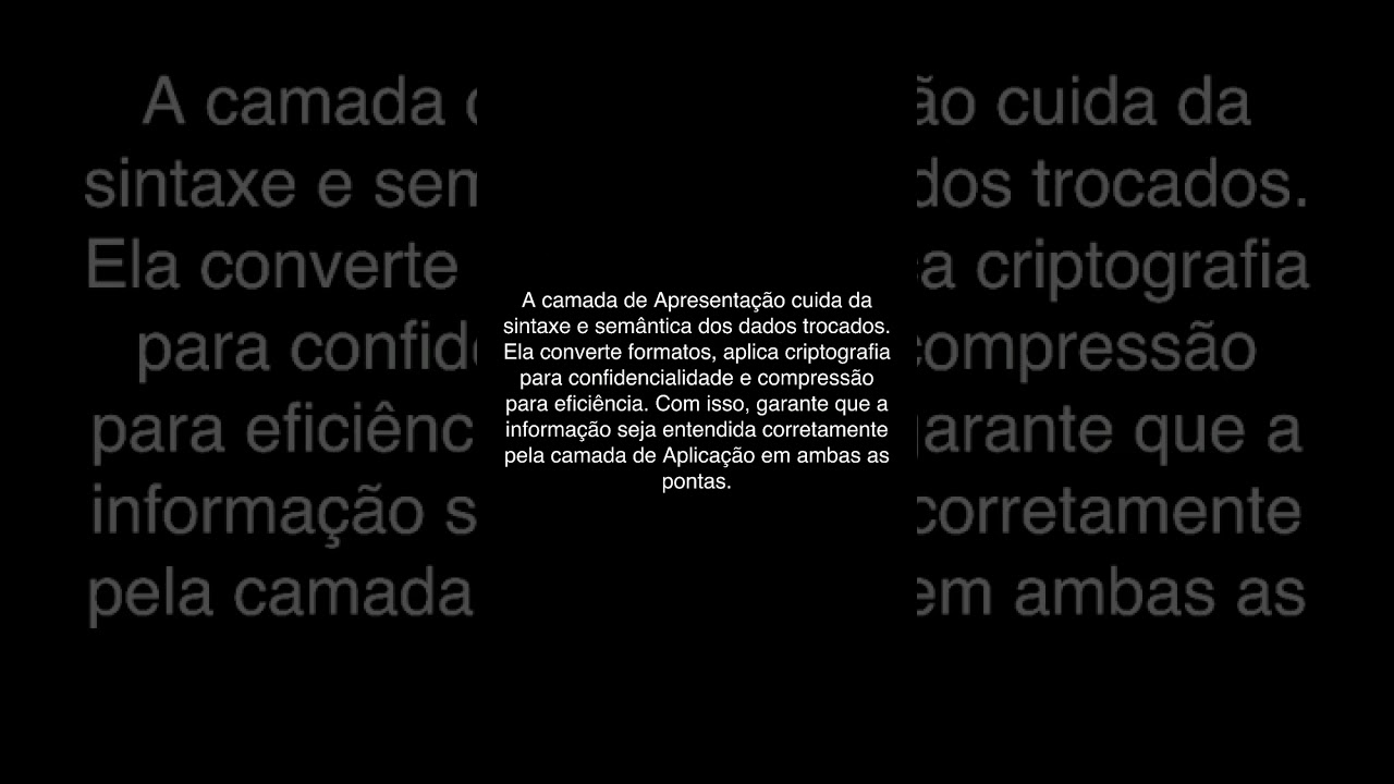 Qual camada do modelo OSI lida com criptografia, compressão e tradução de formatos de dados? 🔍
