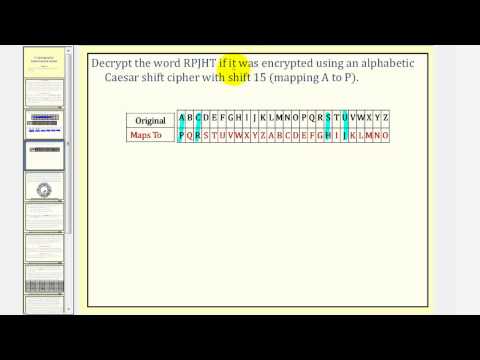 Cryptograph: Substitution Cipher (Caesar Cipher)
