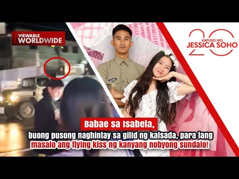 Babae Naghintay sa Gilid ng Kalsada para sa Flying Kiss ng Nobyong Sundalo | Kapuso Mo, Jessica Soho