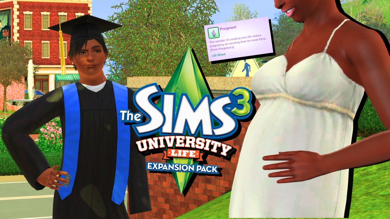 GIVING BIRTH AT THE GRADUATION?! 🤰🏾 The Sims 3: University Life | Let's Play #11