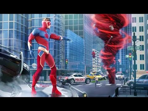 Hurricane Superhero vs. Robot Destruction 🌪️