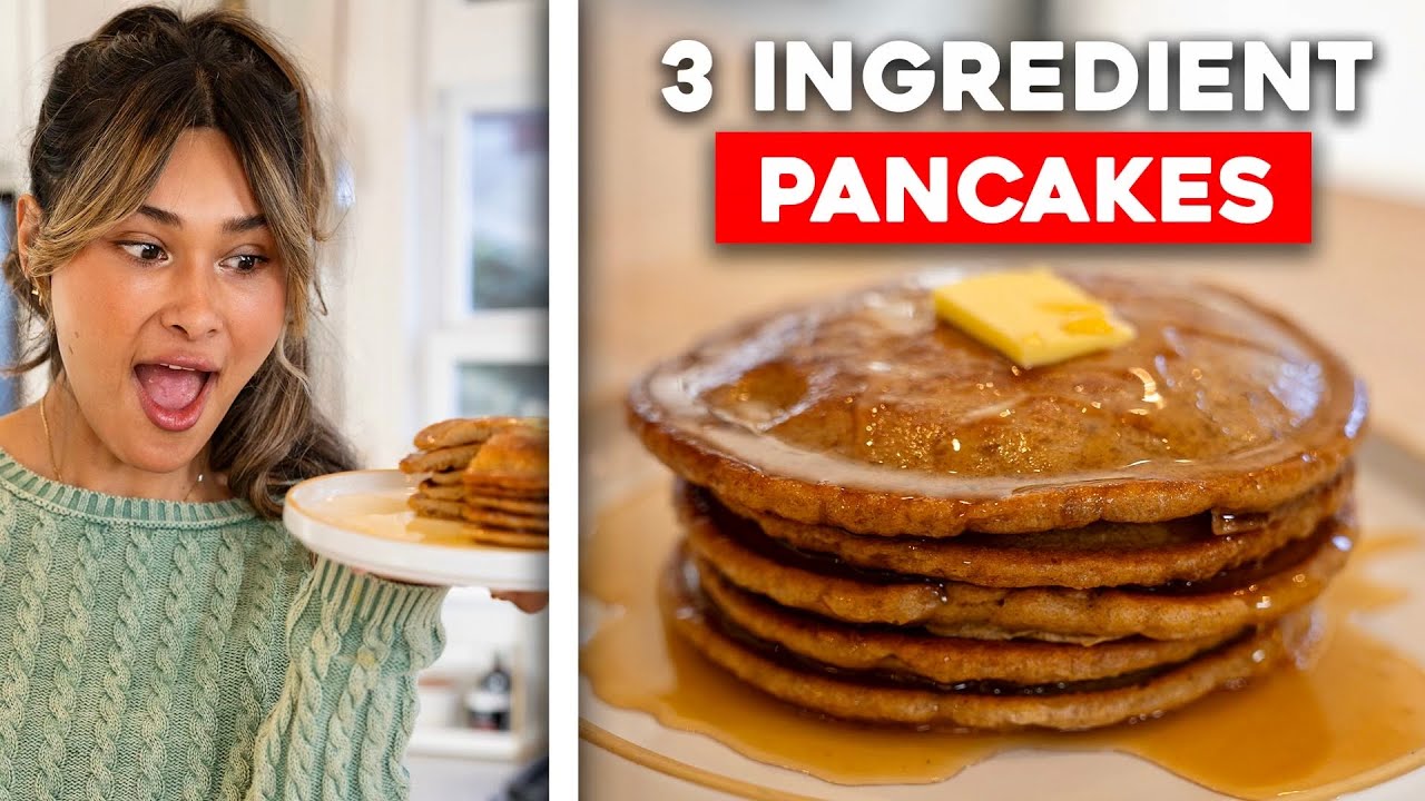 3-Ingredient Fluffy Keto & Gluten-Free Pancakes π₯
