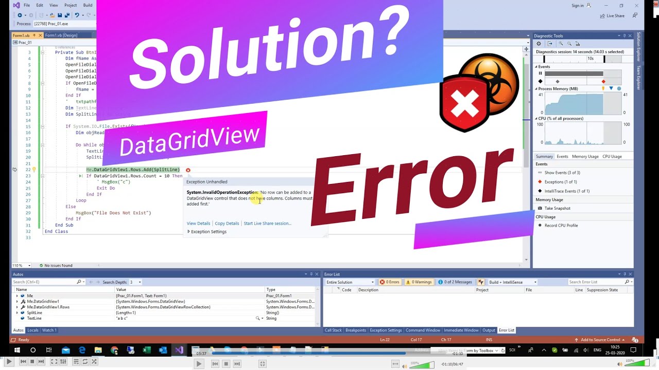 Add Text/CSV Files to DataGridView in VB.Net 📊