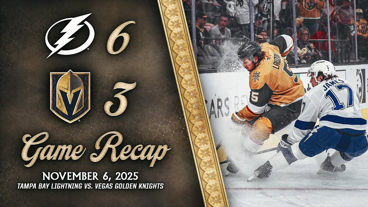 HIGHLIGHTS | Tampa Bay Lightning 6, Vegas Golden Knights 3 | Nov. 6, 2025