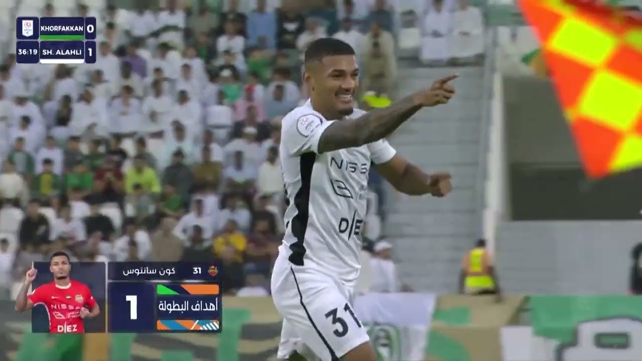 ملخص وأهداف مباراة خورفكان وشباب الأهلي الجولة 9 ⚽