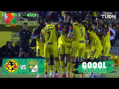 ¡GOOLAZO! Maximin rompe el ceros | América 1-0 León | Liga MX - Jornada 16 Apertura 2025 | TUDN