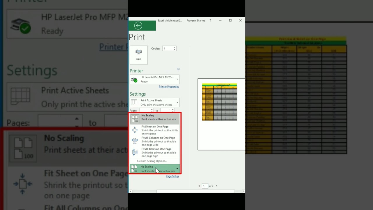 Excel Tip: Print Your Spreadsheet on a Single Page