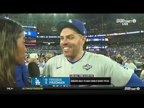 Freddie Freeman Reacts To Yoshinobu Yamamoto's World Series Game 7 Performance, Dodgers Championship