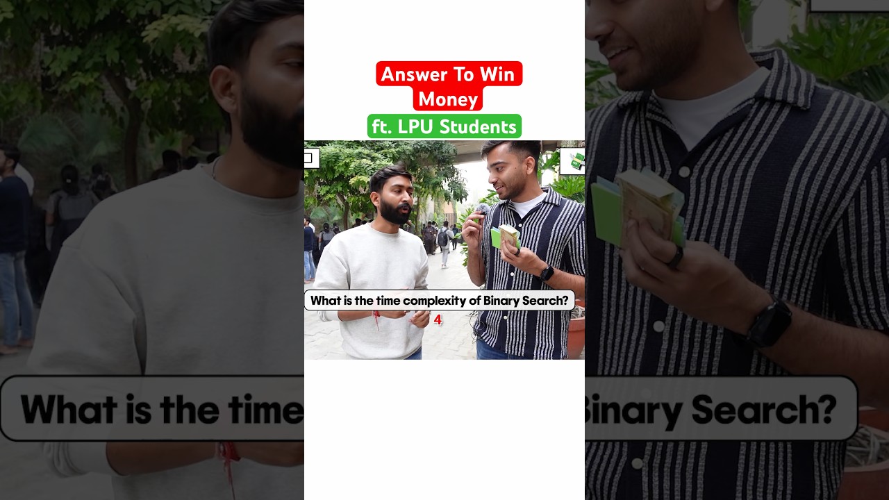 Binary Search Time Complexity Explained 💡 | Win Money by Answering!