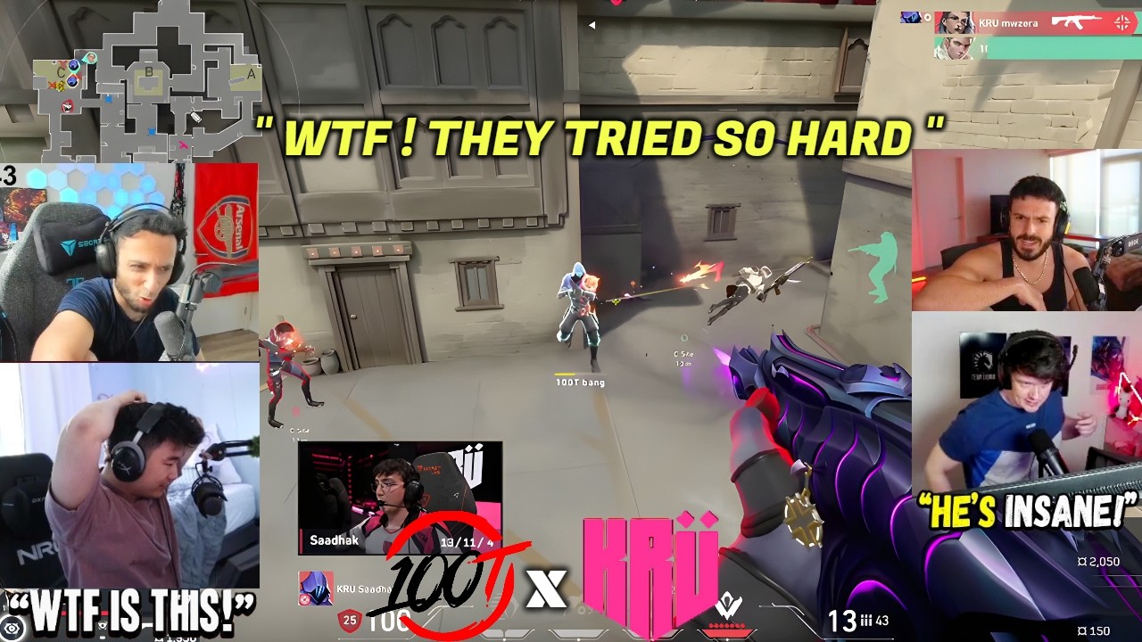 FNS, S0m, Sliggy & Tarik React to KRU vs 100T Highlights 🎮