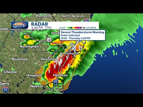Severe thunderstorm warning issued for parts of southern New Hampshire