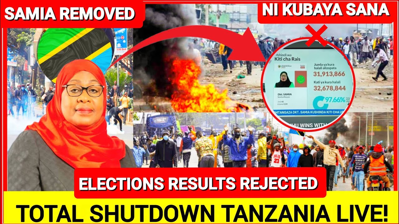 Tanzania Gen-Z Protest Election Results as Mama Samia Claims 98% Victory ✊