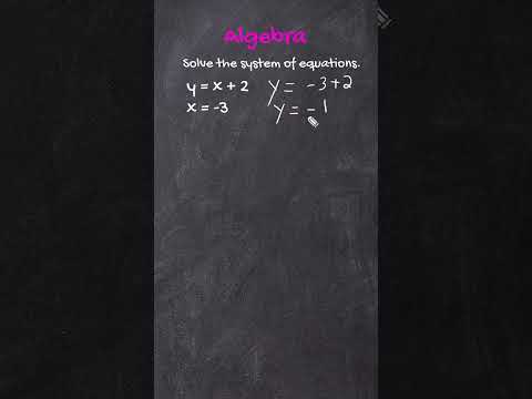 Solve System Of Equations - Substitution (Easy Example)