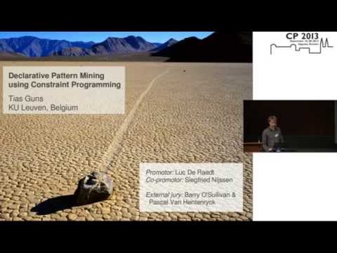 Declarative Pattern Mining Using Constraint Programming