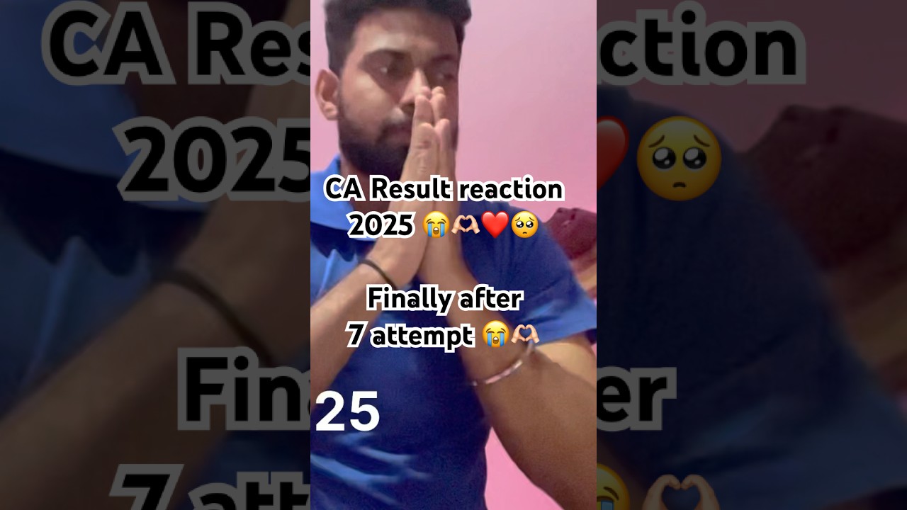CA Result Reaction 2025 😇🥺