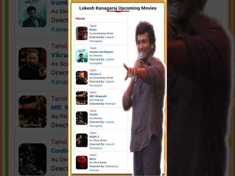 LOKESH KANAGARAJ'S UPCOMING MOVIES 🔥💀 || LCU UPCOMING MOVIES 🔥💀 || FILMRAJ