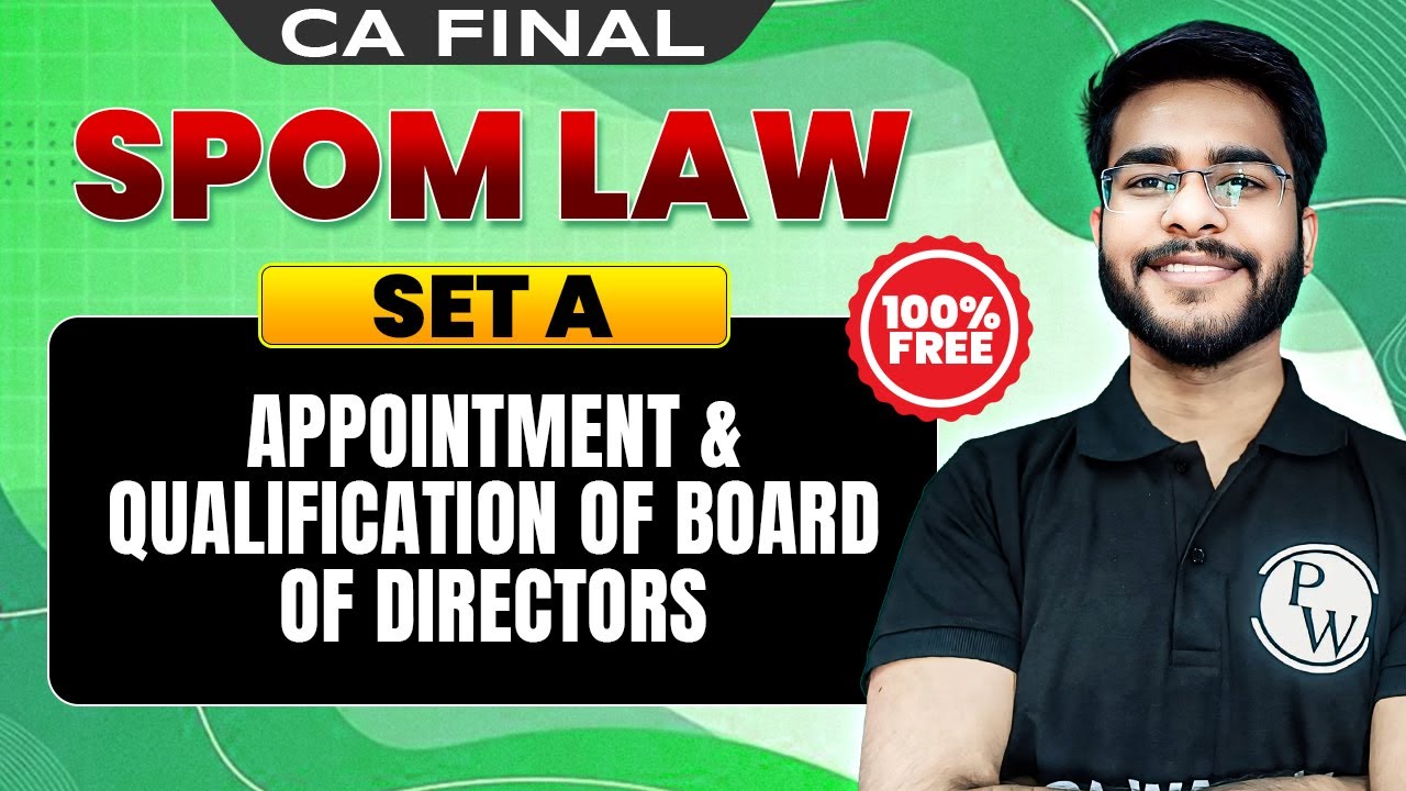 CA Final SPOM Law: Director Appointment & Qualifications