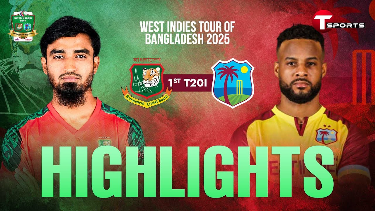 Bangladesh vs West Indies 1st T20I Highlights | Exciting Action from the 2025 Series
