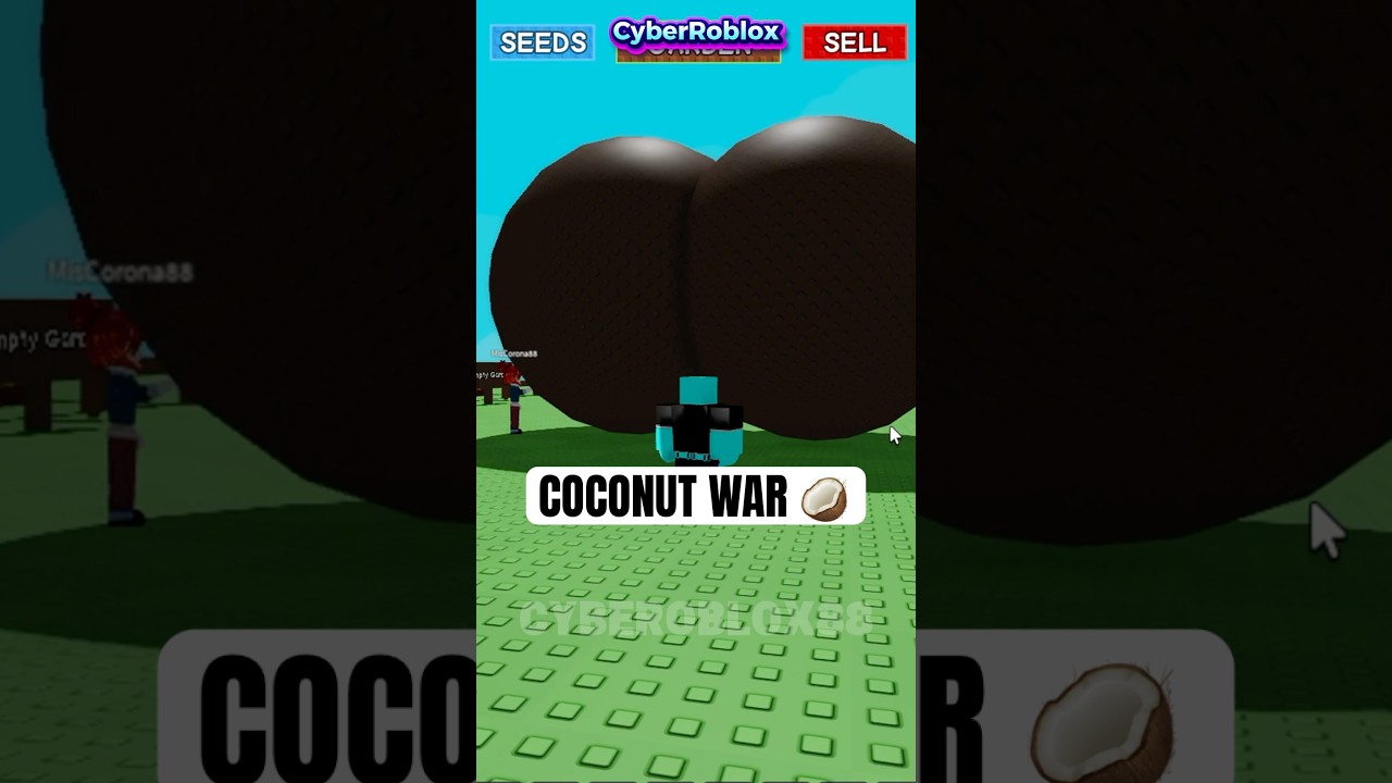 Coconut War 🥥 #shorts #roblox #growagarden