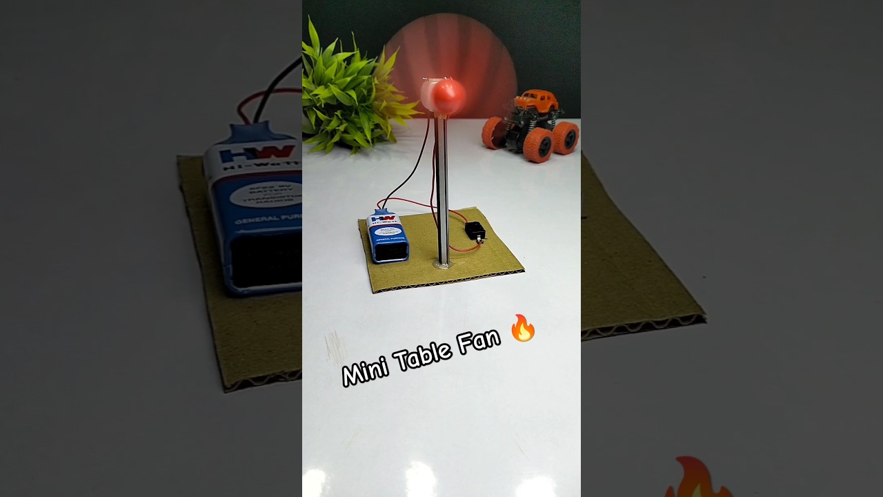 DIY Mini Table Fan Using a DC Motor ⚙️ | Easy Step-by-Step Tutorial