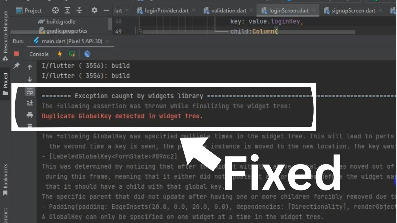 Resolving Duplicate GlobalKey Errors in Flutter Widget Tree