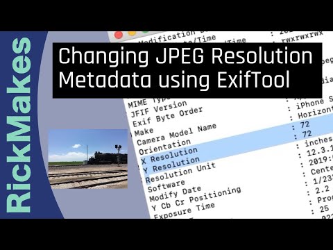 Changing JPEG Resolution Metadata using ExifTool