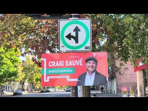Craig Sauvé Transition Montréal Mayoralty Candidate Municipal Election Campaign Poster September 19