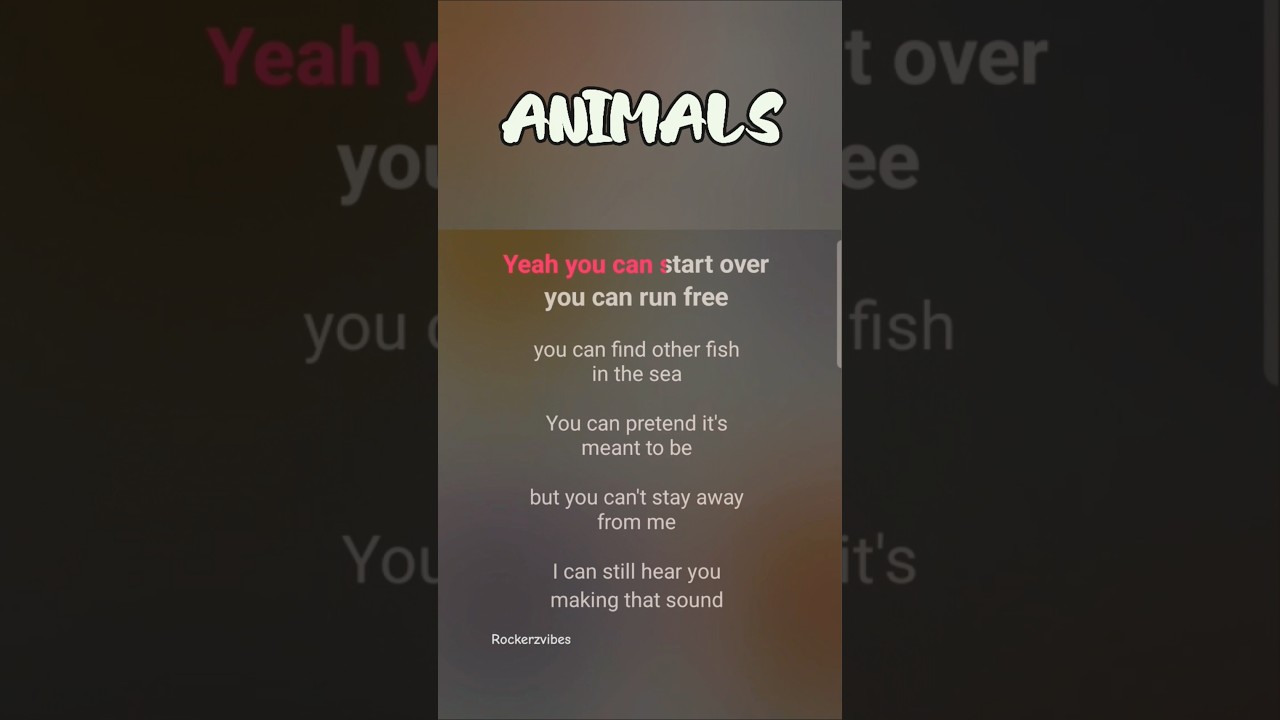 Maroon 5 - Animals Lyrics 🎶