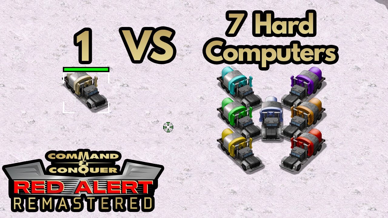 1 Soviets vs 7 Hard Computers in Red Alert Remastered 🚀