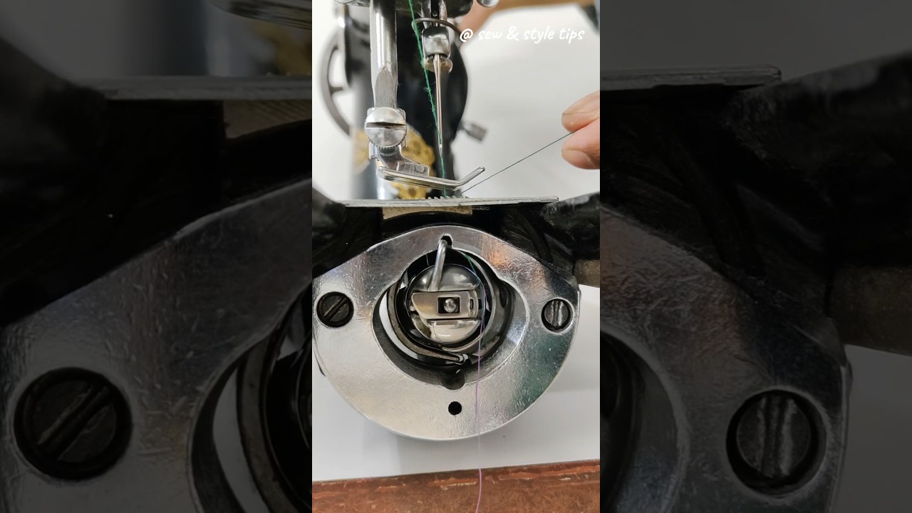 How to bring up the bobbin thread on a sewing machine #sewingtutorial #sewingclass #sewingmachine