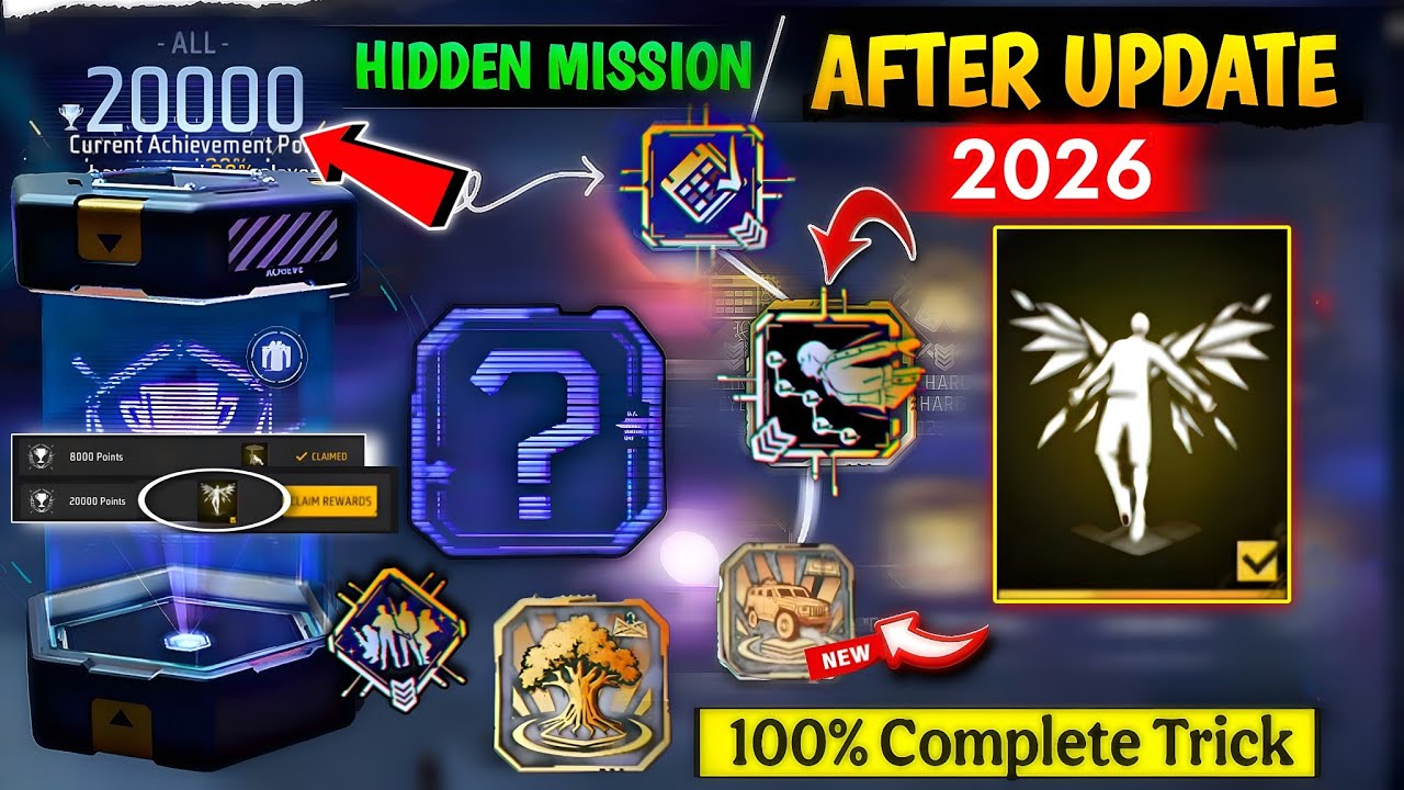 FINALLY😍 New Hidden Achievement Mission 🤯| How To Complete All Achievement Mission In Free Fire 2026