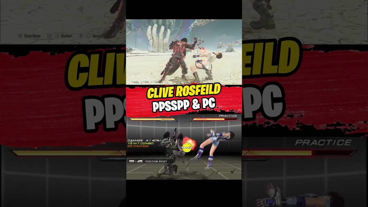Master Clive Rosfield's Ultimate Combo in Tekken 8 & PPSSPP! 🎮