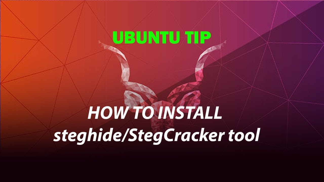 Ubuntu Tip: Install Steghide & StegCracker 🛠️