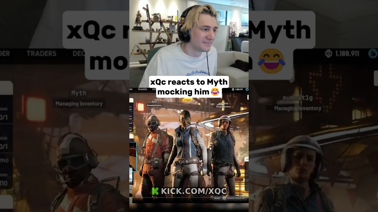 xQc Responds to Myth's Mockery 😂