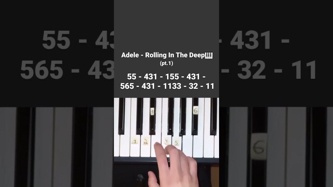 Adele - Rolling In The Deep Easy Piano Tutorial 🎹
