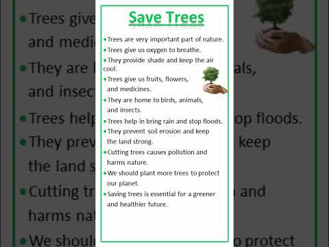 Essay on Save Trees #shorts #youtubeshorts #yt #trees #savetrees #environment #plants #savenature