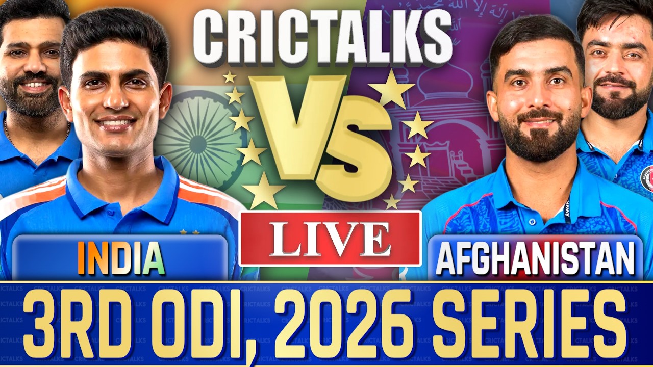 🔴 Live: IND vs AFG, 3rd ODI, 2026 Series, Cricket Live Match Today, Live Score Commentary - 24 Over