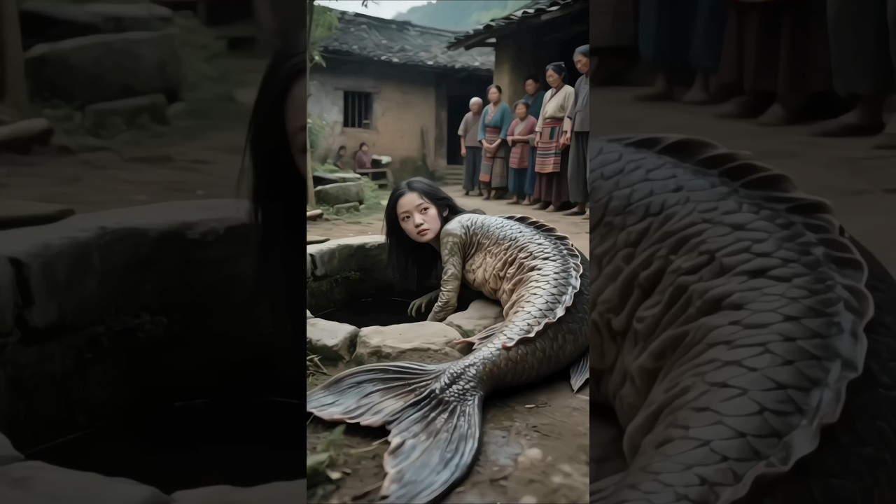 Mother Mermaid Searches for Her Baby in the Village Well